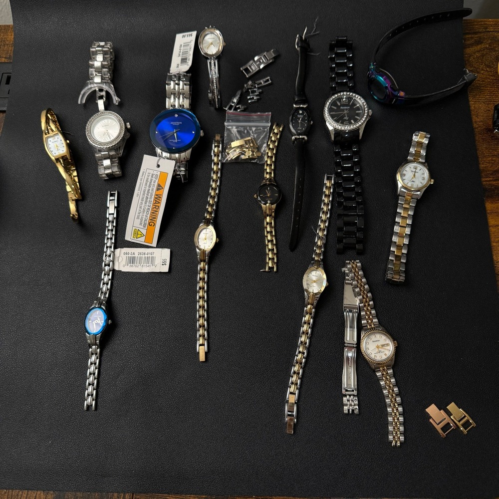 Set of 13 Armitron Watches Men's & Women's BROKEN FOR PARTS